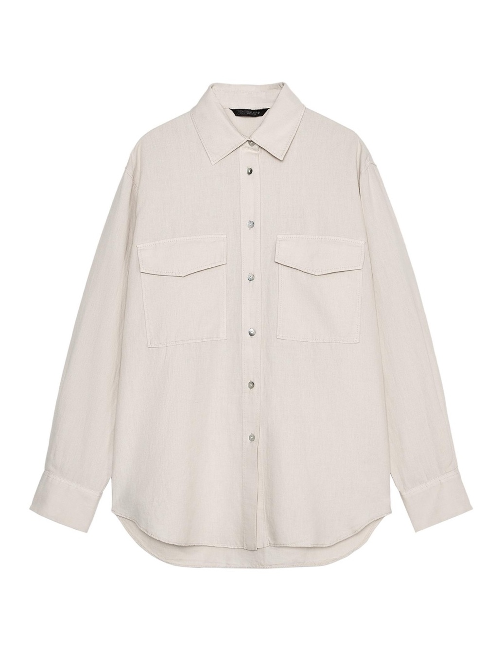 Zara Cream Button-Down Shirt